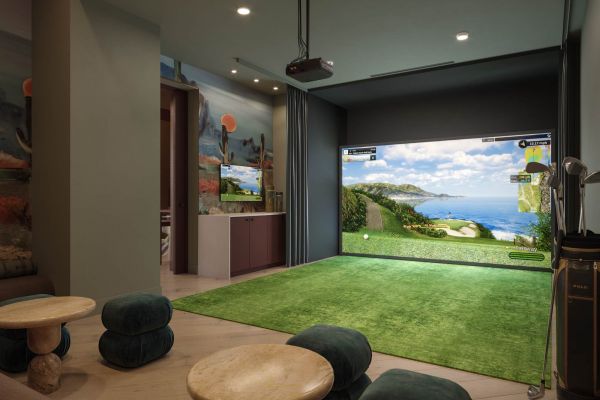 Golf simulator at VERVE Tempe