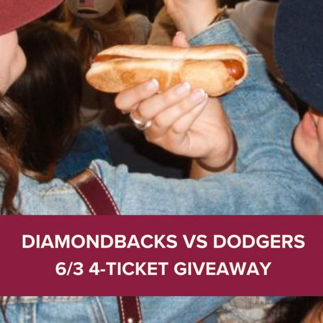 see you at the ballpark ⚾️
we’re giving away tickets for you + 3 of your besties to the 6/3 game AZ diamondbacks vs LA dodgers 👀

how to enter:
• like this post
• follow @verve.tempe
• tag who you’re bringing to the game (one comment = one entry, unlimited entries)

bonus entries:
take a virtual tour for 100+ entries

winner announced 5/31 @ 6PM