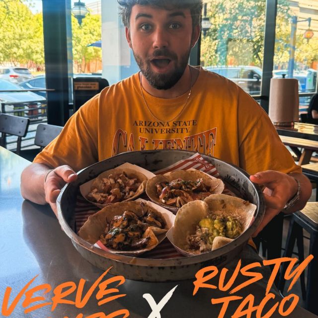 VERVE x Rusty Tacos 🌮 
finals week got you fighting for your life? same. 

pull up Wednesday from 3:30–5PM for a study break that actually matters:

🔆 stop by the office for free swag + taco tickets @ VERVE
🔆 free tacos for the first 100 @ Rusty Taco (stop by our office first for entry) 
🔆 custom cooler + stanley giveaway

📍715 S Forest Ave
see u there 👀